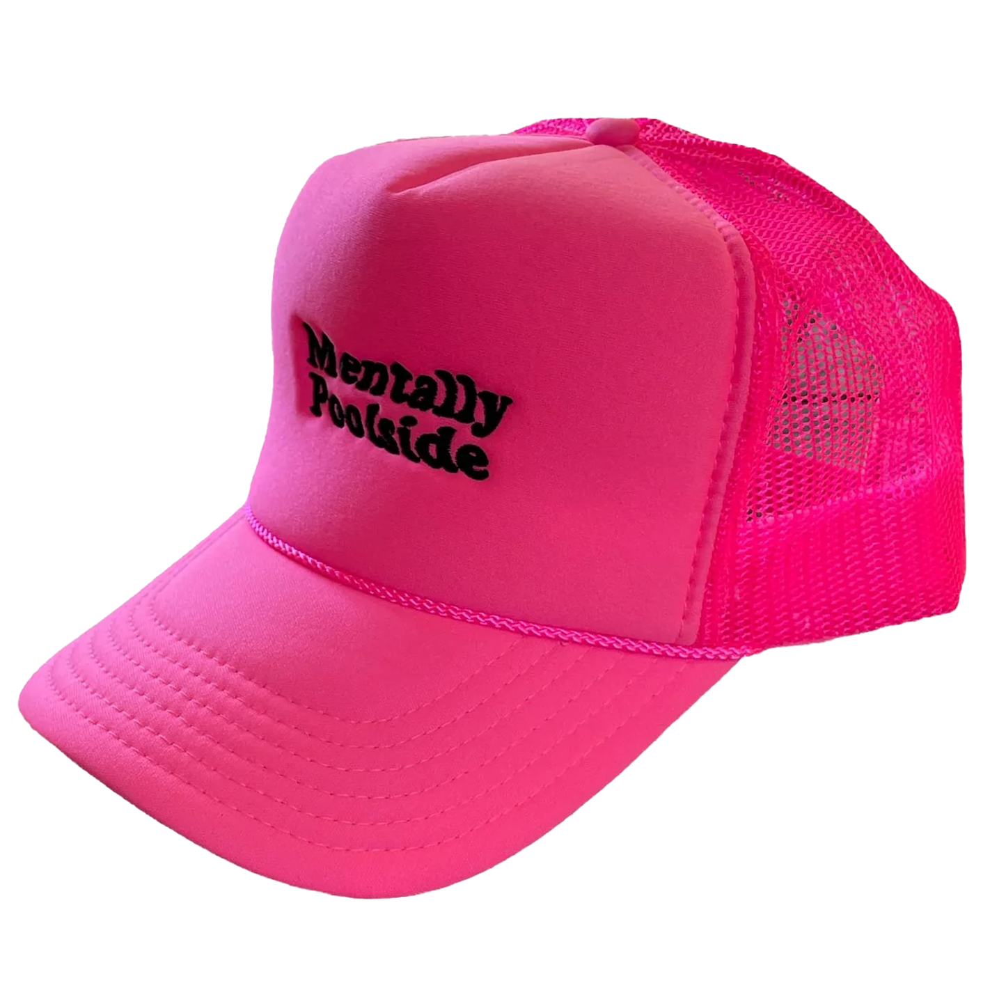 Mentally Poolside Truckers Hat - Pink