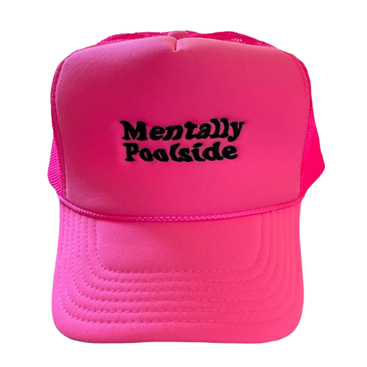Mentally Poolside Truckers Hat - Pink
